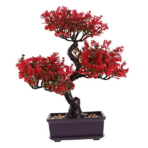 Produktbild: TEHAUX Bonsai Pflanzen Gefälschte Künstliche Topfpflanze Faux Bonsai Statue Büro Wohnkultur