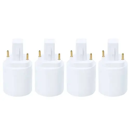 Produktbild: TEHAUX Lichtkonverter G24d auf E27 2-Poliger Glühlampenfassungsadapter Professioneller Lichthalter für Leuchtdiode Halogen Filament Oder Glühlampe zu Installieren 4St Adapter G24 Auf E27