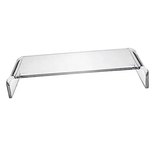 Produktbild: TEHAUX Acryl Monitor Riser Mit Tastaturabdeckung Transparenter Monitorständer Für Home Office Und Schule Ergonomischer Bildschirmhalter Zur Reduzierung Von Nacken Und Rückenschmerzen