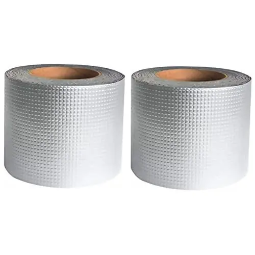 Produktbild: TEHAUX Panzerklebeband 2 Stücke Reparatur Heizkörper Warmwasser Folie Ausbessern Aluminium Kanäle Brett Außen Dichtmittel Remarkise Leck Metall Cm* Kalt Sicherung Fenster Butyl Werkzeug