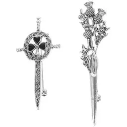 Produktbild: TEHAUX Schottland-Brosche 2 Stück Vintage-Stil Schottische Distel Anstecknadel Niedliche Emaille-Brosche Anstecknadel Für Schal Mütze Brust Schmuck Broschen Accessoires Für Mädchen Und