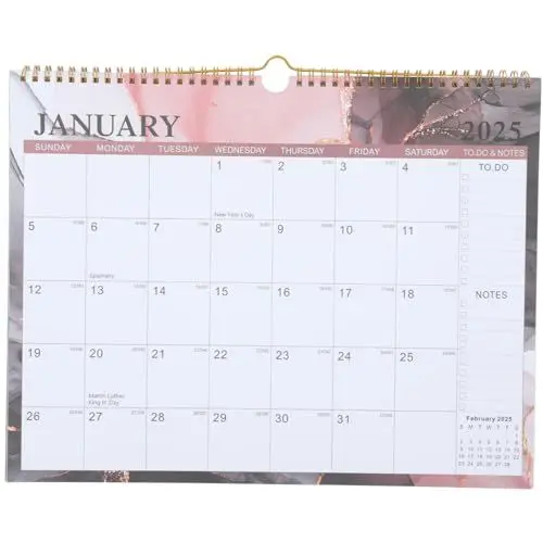 Produktbild: TEHAUX Wandkalender 2024-2025 - 18 Monate Monatsplaner Mit Spiralbindung FüR BüRo Und Zuhause Hochwertiges Papier FüR Reibungsloses Schreiben Und Einfache Datumsanzeige