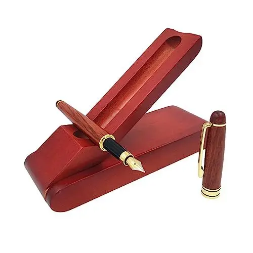 Produktbild: TEHAUX Luxuriöser Füllfederhalter Aus Holz mit Geschenketui Stift für Den Geburtstag Eines Mannes