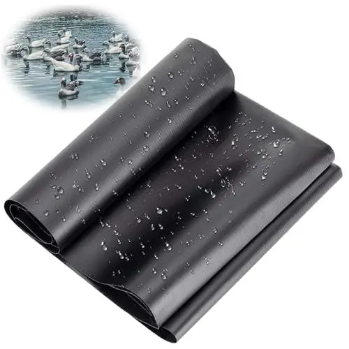 Produktbild: Teichfolie, Schwarz HDPE Mulchfolie Schwerlast, 0.5mm Stärke 2x4 3x4 4x4 5x4m Dichtungsfolie Teichmembran Gartenteich Teichplane für Fischteiche, Brunnen, Wassergarten und Wasserfall (Farbe : Schwarz