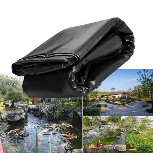 Produktbild: Teichfolien Flexibel Teichfolie 1.5x2m 3x7m 10x12m Schwarz HDPE Teichplane, Fisch Und Pflanzenfreundlich Gartenteiche Dichtungsfolie, Faltbare UV-Beständig für Koi- & Fischbäder Dicke 0.12mm ( Größe :