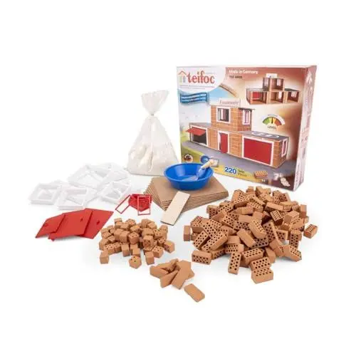 Produktbild: Teifoc TEI 4800 Steinbaukasten - Feuerwehr, Feuerwache für Kinder ab 6 Jahren, Bastelset Spielzeug, Kreativspielzeug für Mädchen und Jungen, Montessori Kinderspielzeug