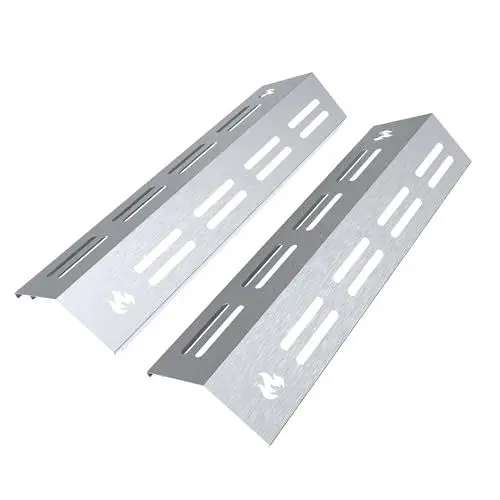 Produktbild: teileplus24 BR18-2-SM Gasgrill Edelstahl Brennerabdeckung kompatibel mit Enders Cubiq Pro 3 Turbo | Flavorizer Bars | Passgenau | Rostfrei | Brennerschutz