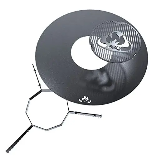 Produktbild: teileplus24 FR04 Grillmeister Set | 3-teilig | Grillring 55 cm + Grilleinsatz Ø 20cm + Auflageleiste, Größe:Grillring 55cm Grilleinsatz Abstandshalterleiste