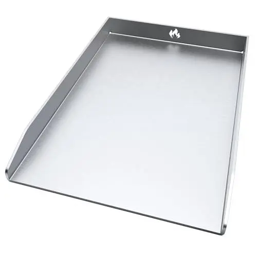 Produktbild: teileplus24 PLA7-F Grillplatte Plancha aus V2A Edelstahl kompatibel mit Burnhard Fred Gasgrills | Lebensmittel- und Spülmaschinen geeignet | Hohe Seitenränder