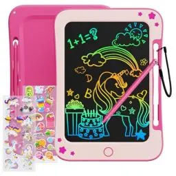 Produktbild: TEKFUN LCD Schreibtafel Kinder Spielzeug ab 3 4 5 6 7 Jahre alt Junge Mädchen, 8,5 Zoll Zaubertafel Maltafel für Geburtstag Weihnachten Geschenk (Rosa)