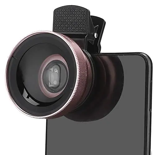 Produktbild: Handy-Makroobjektiv, 0,45-facher Superweitwinkel und 12,5-fache Nahaufnahme 2-in-1-HD-Aufsteckobjektiv Universal für Smartphone, Tablet