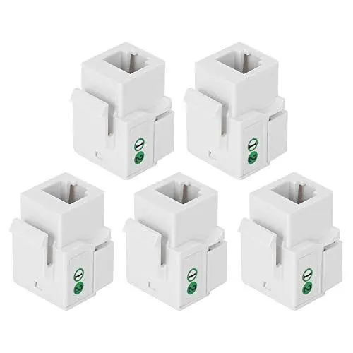 Produktbild: 5 Stück Telefon-Sprachmodul Netzwerkverkabelungszubehör Single Port RJ11 Cat 3 mit Staubschutz