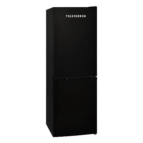 Produktbild: TELEFUNKEN KTFK174EB2-V2 Kühl-Gefrierkombination, 174 L Gesamt-Nutzinhalt, Freistehend, 4-Sterne-Gefrierteil, LED Innenbeleuchtung, Türanschlag wechselbar, Höhenverstellbare Füße, schwarz