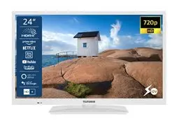 Produktbild: TELEFUNKEN XH24SN550MV-W 24 Zoll Fernseher/Smart TV (HD Ready, HDR, Triple-Tuner, 12 Volt) - 6 Monate HD+ inklusive (2023)