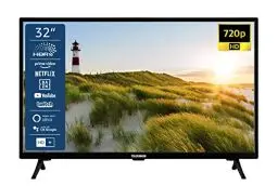 Produktbild: TELEFUNKEN XH32SN550S 32 Zoll Fernseher/Smart TV (HD Ready, HDR, Triple-Tuner) - Inkl. 6 Monate HD+ (2023), Schwarz