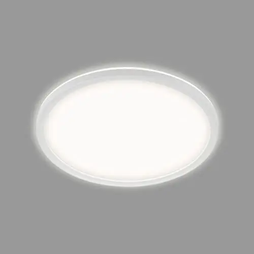 Produktbild: TELEFUNKEN – LED Bad Deckenleuchte mit Backlight, IP44 Badezimmerlampe, ultraflach, neutralweißes Licht, Weiß, 290x35 mm (DxH), 321606TF