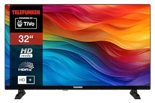 Produktbild: Telefunken Fernseher 32 Zoll Smart TV powered by TiVo (HD-ready, HDR, Triple-Tuner, 6 Monate HD+ inkl.) XH32TO750S