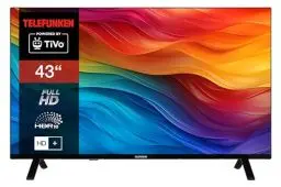 Produktbild: Telefunken Fernseher 43 Zoll Smart TV powered by TiVo (Full HD, HDR, Triple-Tuner, 6 Monate HD+ inkl.) XF43TO750S