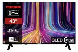 Produktbild: Telefunken QLED Fernseher 43 Zoll Smart TV powered by TiVo (4K UHD, HDR Dolby Vision, Dolby Atmos, Triple-Tuner, 6 Monate HD+ inkl.) QU43TO750S