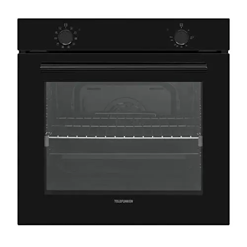 Produktbild: Telefunken ECB75A-B Einbaubackofen ohne Kochfeld, 75 Liter, 10 Betriebsarten, Autark, Teleskopauszug, Dampfreinigung, 2-fach Verglasung, Umluft, 60 cm Backofen
