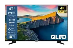 Produktbild: Telefunken QU43K800 43 Zoll QLED Fernseher/Smart TV (4K UHD, HDR Dolby Vision, Triple-Tuner, Bluetooth, WLAN, Netflix, uvm) - Inkl. 6 Monate HD+, schwarz