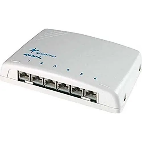Produktbild: Telegärtner Mini-Verteiler AP Cat6A 6-fach, MPD6-HS K geschirmt 6x RJ45, alpinweiß, J02021A0050