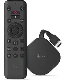 Produktbild: MagentaTV Stick | Fernsehen per WLAN | MagentaTV 75+ HD-Sender | zuhause & mobil, live & zeitversetzt | Streaming-Dienste (Netflix, Disney+, RTL+, DAZN, Sky Ticket, Apple TV+), Android TV, 4K UHD, HDR