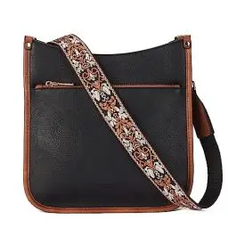 Produktbild: Telena Damen Schultertasche Klein, PU Leder Handtasche Damen Umhängetasche Klein Hobo Bag für Frauen Crossbody Bag mit Abnehmbarer Schultergurt,Schwarz mit Braun