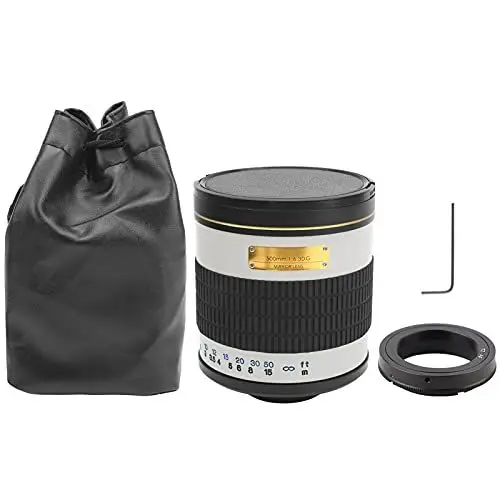 Produktbild: Tele-Prime-Objektiv, 500 mm F6,3 Super-Tele-Spiegelobjektiv, manueller Zoom, Super-Teleobjektiv, passend für AF-Mount-DSLR-Kamera (White)