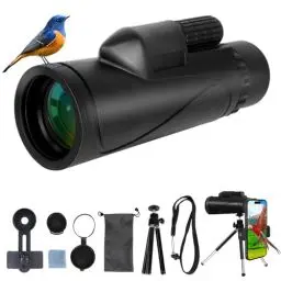 Produktbild: Telescope Monokulares Teleskop 80 x 100 HD FMC BAK4 Prisma tragbares Monokular Teleskop für Erwachsene mit Smartphone-Halterung Stativ wasserdicht geeignet für Vogelbeobachtung, Jagd, Konzerte