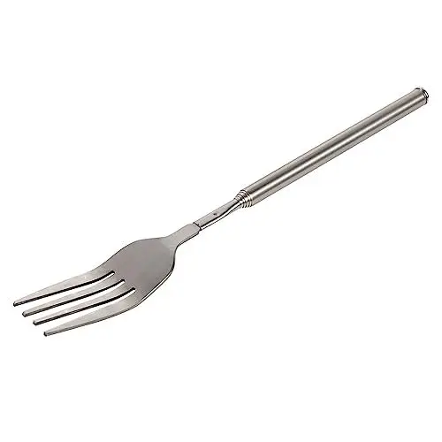 Produktbild: Teleskopgabel, 22–64cm Edelstahl Teleskoplöffel, Ausziehbare Gabel, Ausziehbar Lang Griff Gabel Besteck für BBQ, Toasten, Abendessen, Obst, Dessert