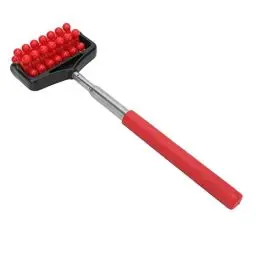 Produktbild: Teleskop-Rückenmassagegerät Einstellbare Massagerolle Männer Frauen Manuelle Massagegeräte für Massage und Entspannung, Lindert Muskelermüdung und Schmerzen, 22cm-59cm(rot)