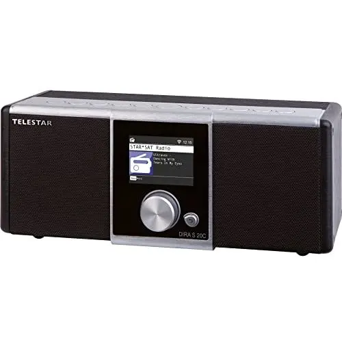 Produktbild: Telestar DIRA S 20C Kabelradio/Internetradio (DVB-C, AAC, Internet, WLAN, Bluetooth, Stereo, Farbdisplay, DSP Soundprozessor) Silber/Schwarz