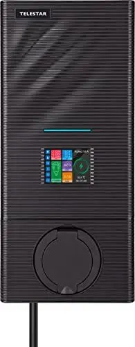 Produktbild: Telestar EC 311 S – Smarte Wallbox (11 kW, Ladestation für E-Autos, WLAN, Bluetooth, App-Steuerung, IP66) – Schwarz