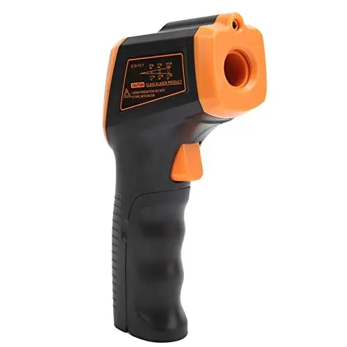 Produktbild: Temperaturmesspistole, Infrarot-Thermometer, Industriethermometer, mit LCD-Anzeige GM320S für die Oberfläche von Motorteilen für Heißwasserleitungen(Orange) Infrarot- und