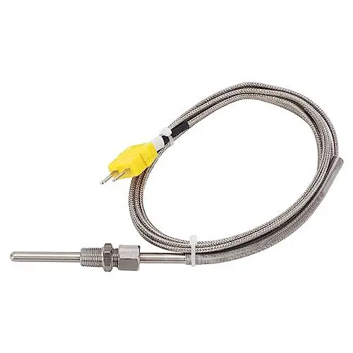 Produktbild: Temperatursensorsonde, Hochgenaues 1/8 NPT-Gewinde, 2 Meter Kabel, Korrosionsbeständigkeit -100–1250 ℃ K-Temp-Thermoelement für die Chemische Metallurgie