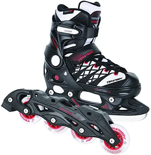 Produktbild: TEMPISH Schlittschuhe / Inline Skates CLIPS Duo, schwarz-weiß-rot, 29-32, 13000008253