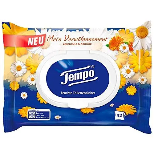 Produktbild: Tempo Feuchte Toilettentücher Calendula, 42 Tücher