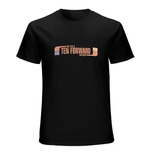 Produktbild: Ten Forward Bar Crew NCC 1701-D Black Men's Clothing Mens Graphic Short-Sleeve T-Shirt Black L