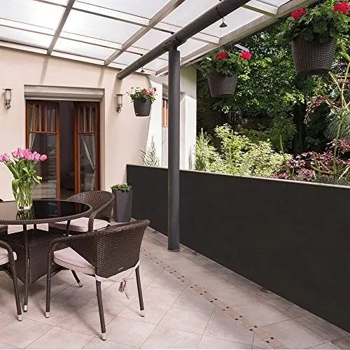 Produktbild: TENAX Bahia 1,50x10 m Anthrazit, Gewebtes Sichtschutznetz für Gärten, Balkone, Zäune und Terrassen
