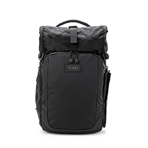 Produktbild: Tenba Unisex-Erwachsene Backpack V2 Kamerarucksack, Schwarz/Schwarz, Camouflage, 10 l