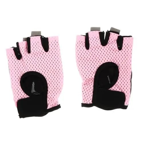 Produktbild: TENDYCOCO 1 Paar Halbfinger-Handschuhe Handschuhe zum Sportgewichtheben Fitness-Trainingshandschuhe Fitness Handschuhe fitnesshandschuhe Halbfingerhandschuhe Bergsteigerhandschuhe Nylon Rosa