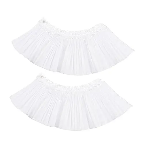 Produktbild: TENDYCOCO 1 Paar Manschette Hochzeitsdekorationen Für Die Zeremonie Gefälschte Ärmel Kleiden Baumwollblusen Für Damen Kleidung Verlängert Ärmel Spitzenbesatz Aus Baumwolle Chiffon Weiß