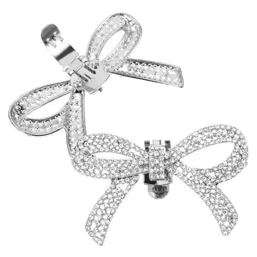 Produktbild: TENDYCOCO Dekorative Schuhclips Aus Metall Strasssteine Abnehmbare Schuhschnallen für Damen Elegante Charm-clips für High Heels