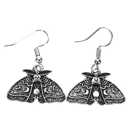 Produktbild: TENDYCOCO 1 Paar Ohrringe Silberne Ohrringe Damen Ohrringe Schmuck Goth Ohrringe Für Damen Tropfenohrringe Für Damen Baumelnde Ohrringe Für Frauen Gothic Ohrring Baumelnde Ohrringe