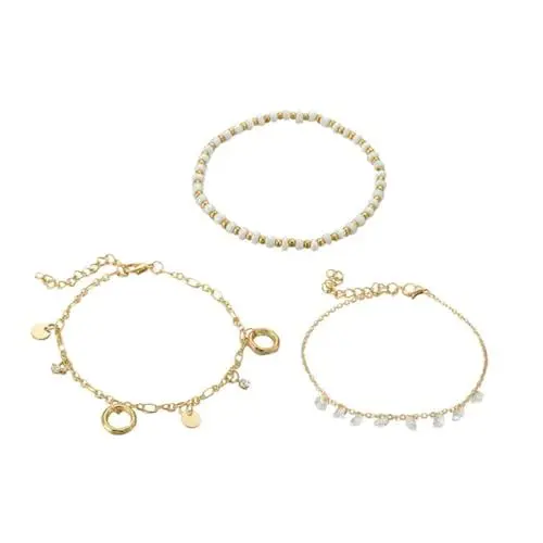 Produktbild: TENDYCOCO 1 Satz 3 Stück Fußkettchen für Frauen damenschmuck frauenschmuck fußringe goldschmuck gold jewelry Fußkettchen für Damen anmutiges Fußkettchen Kette Fußkettchen Fußkette Golden