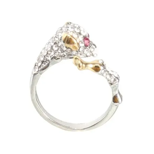 Produktbild: TENDYCOCO 1 Stk Tierkreisring Offener Diamantring Kristalle Süßer Ring Modischer Fingerring Tierringe Aus Strass Manschette Verstellbarer Ring Hochzeit Fingerring Schöner Ring Kupfer