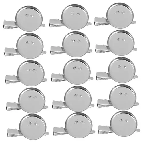 Produktbild: TENDYCOCO 20St Brosche Basis billi abstecknadeln handwerkskunst handystativ handgemacht agn Stangenstiftrücken Broschennadeln Broschenlünetten-Rohlinge Zubehör zur Broschenherstellung Silver