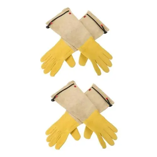 Produktbild: TENDYCOCO 2 Gartenschutzhandschuhe Gartenhandschuhe Arbeitshandschuhe Grabhandschuhe Handschuhe zum schneiden von Rosen Outdoor-Handschuhe Express- für Handschuhe Schaffell