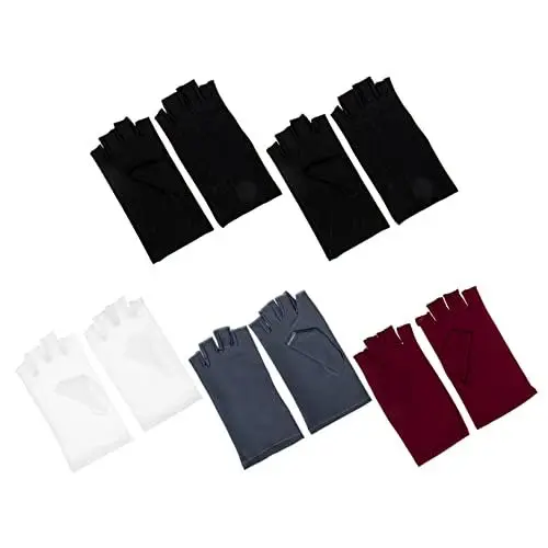 Produktbild: TENDYCOCO 2 Sätze Sonnenschutzhandschuhe Fingerlose Kinderhandschuhe Atmungsaktive Fahrradhandschuhe Halbfinger-sonnenhandschuhe Hände Bedeckt Angelhandschuhe Uv-Schutz Elasthan 5 Paare * 2